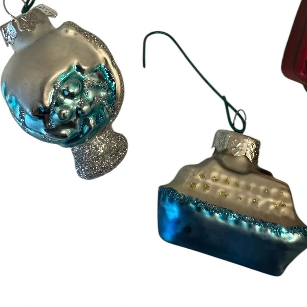Pottery Barn Mini Travel Ornaments London Cruise Camera Double Decker Bus